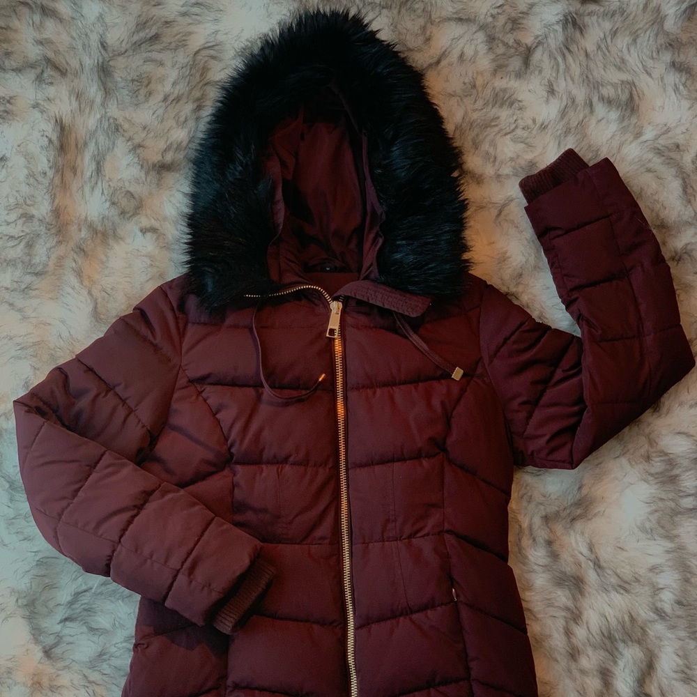 GUESS Burgundy Puffer
